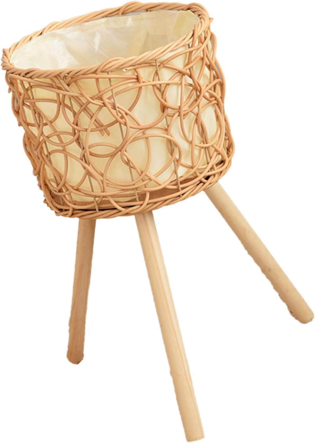 Rattan Indoor‑Outdoor Flower Pot Display Stand Stool