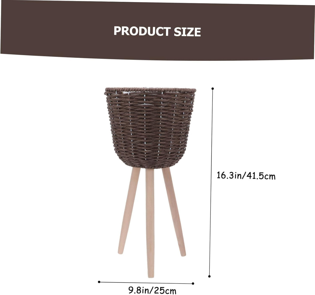 Rattan Woven Flowerpot With Floor Display Rack