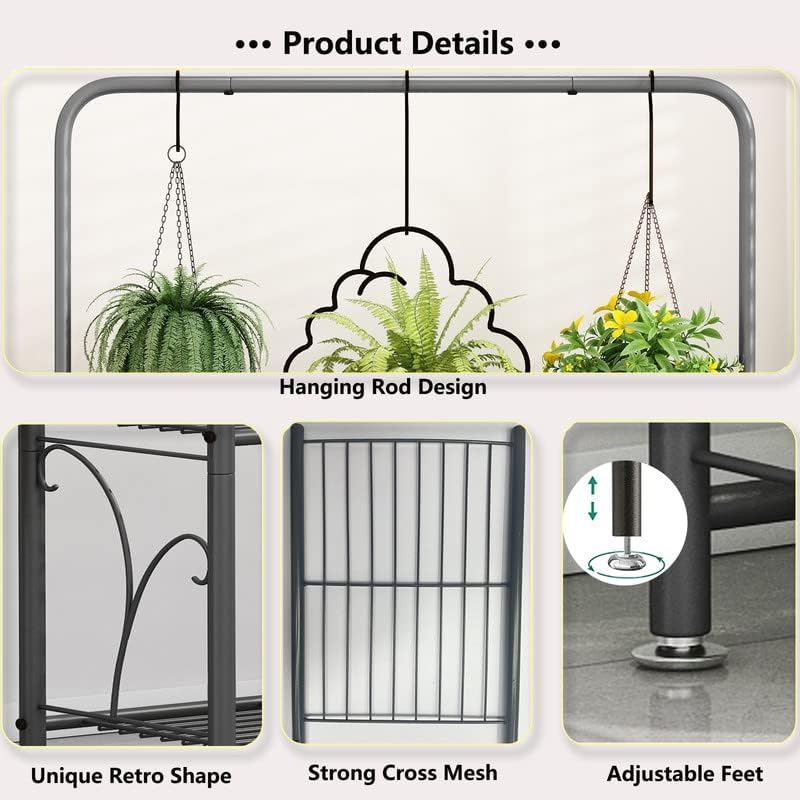 3‑Tier Metal Indoor‑Outdoor Ladder Plant Stand