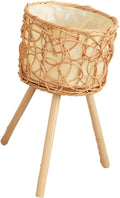 Rattan Indoor‑Outdoor Flower Pot Display Stand Stool