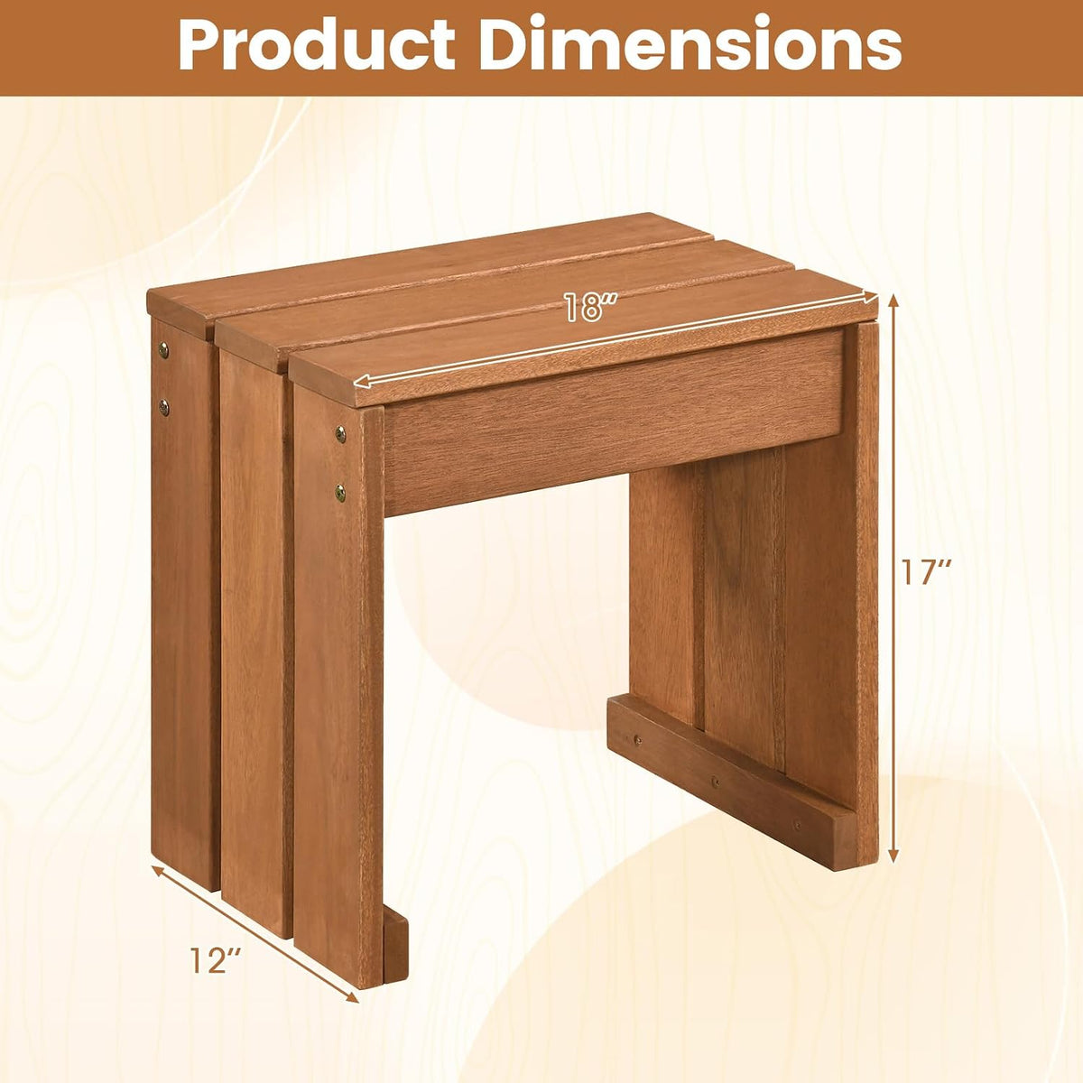 Slatted‑Top Wooden Indoor Flower Pot Plant Stand