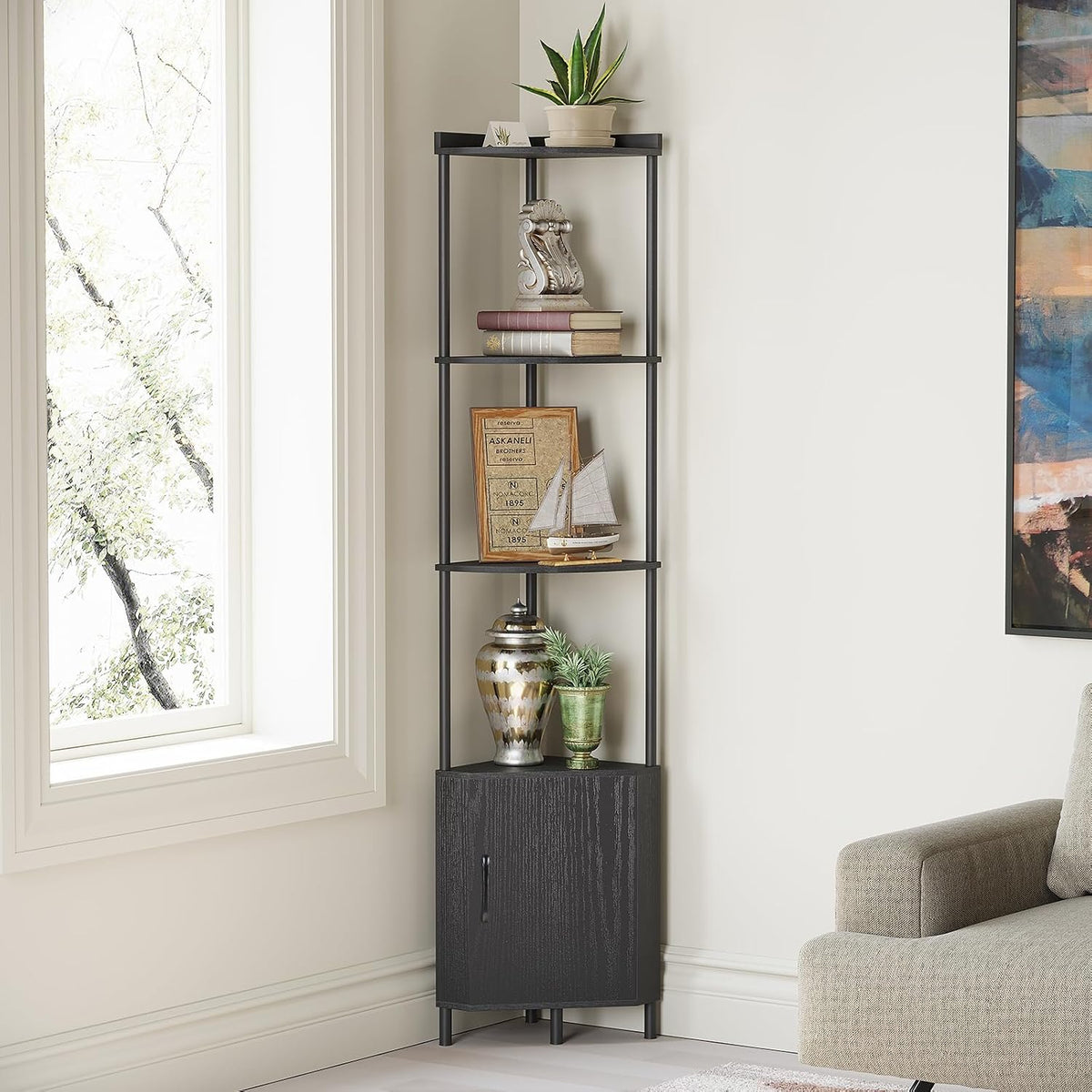 5‑Tier Tall Multipurpose Corner Storage Display Shelf