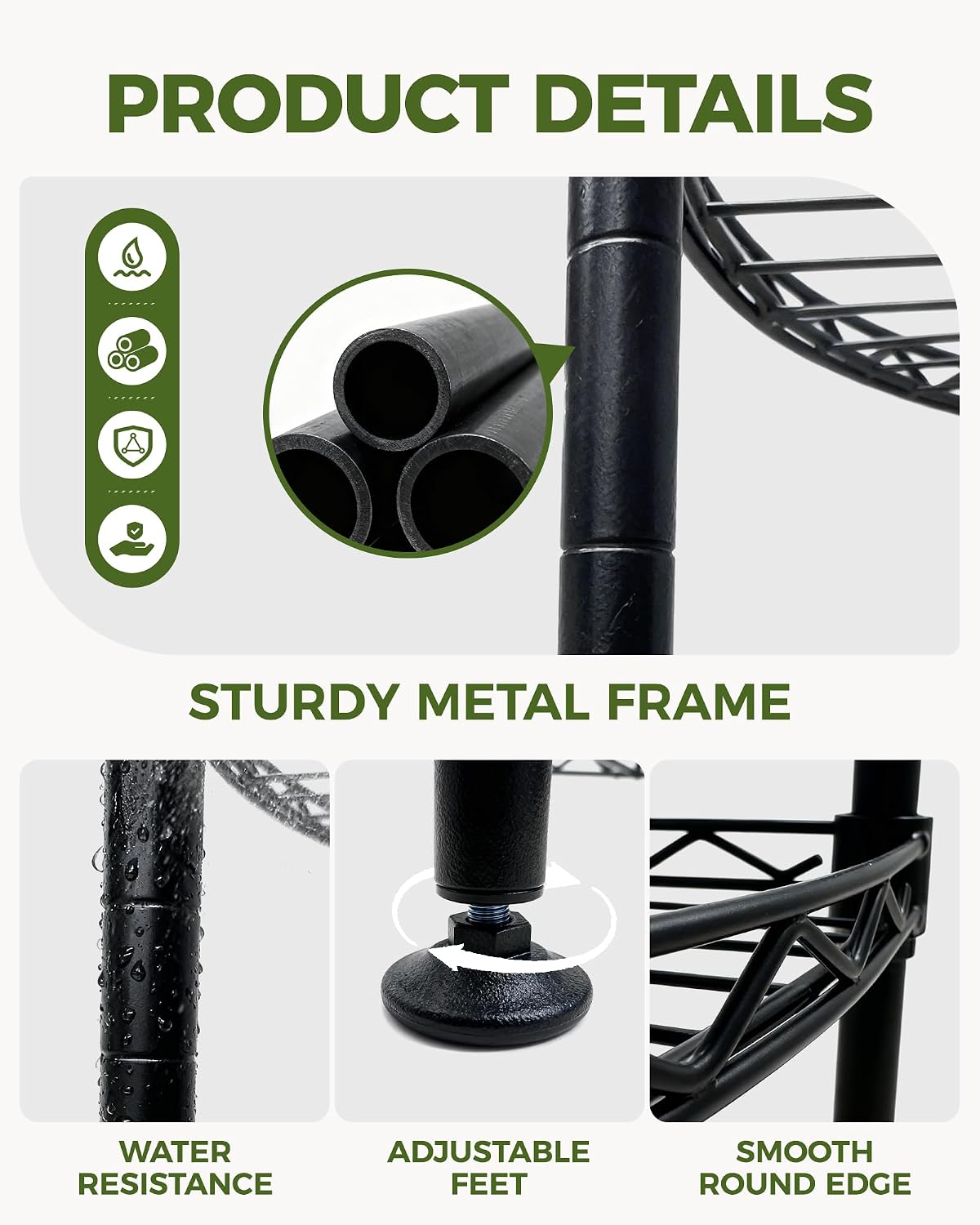 5‑Tier Tall Adjustable Corner Multiple‑Plant Stand