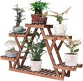 6‑Tier Triangle Wooden Indoor Plant Stand Shelf