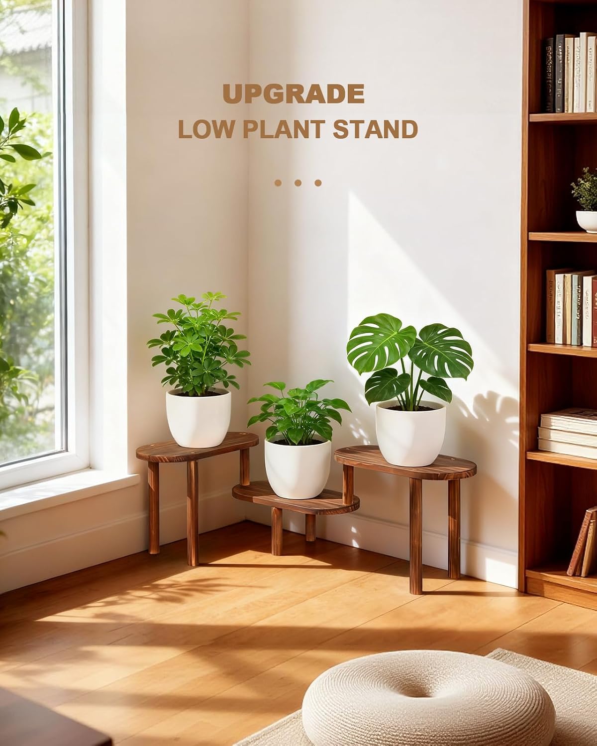 Adjustable Oval Indoor Corner Plant Stand Shelf