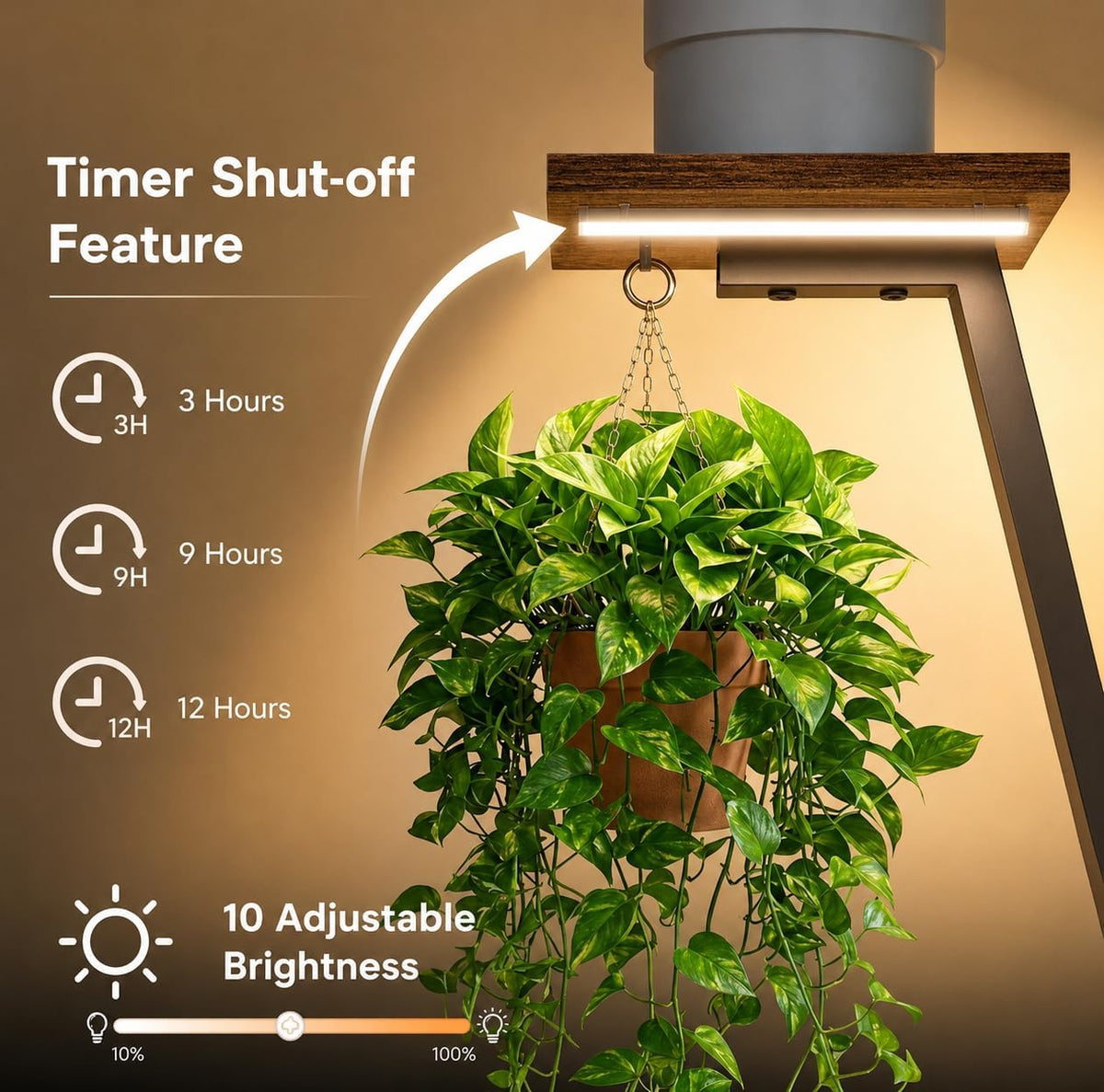 6‑Tier Indoor Plant Stand With Grow Light