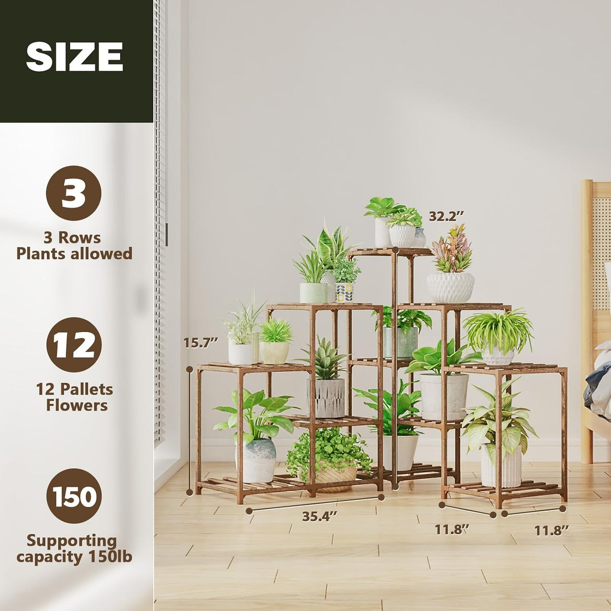Large Indoor‑Outdoor Corner Multi‑Potted Plant Stand