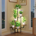 6‑Tier Metal Corner Plant Stand With Grow Light