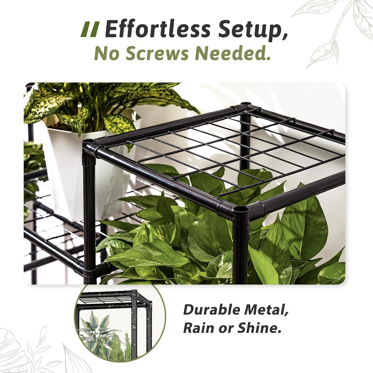 14‑Tier Heavy‑Duty Metal Indoor‑Outdoor Plant Stand