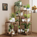 Wooden Indoor Corner Multi‑Tier Plant Stand Shelf
