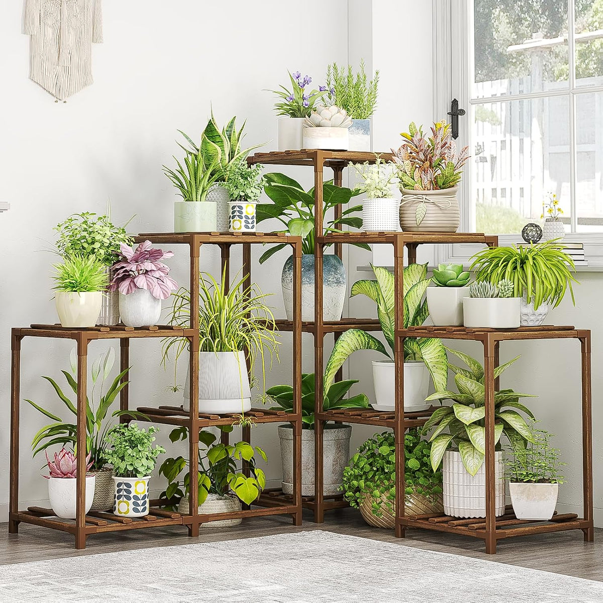 Large Indoor‑Outdoor Corner Multi‑Potted Plant Stand