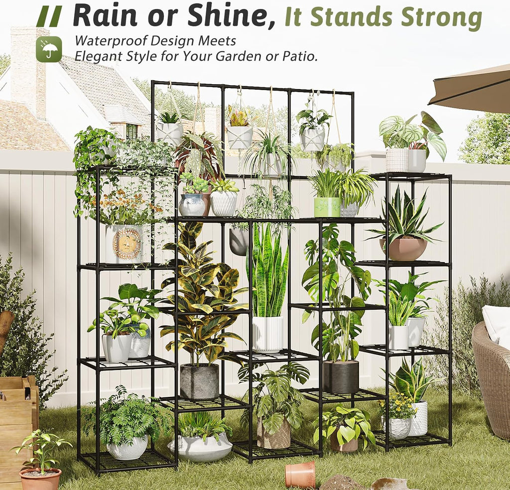 14‑Tier Heavy‑Duty Metal Indoor‑Outdoor Plant Stand