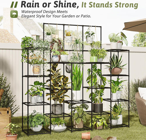 14‑Tier Heavy‑Duty Metal Indoor‑Outdoor Plant Stand