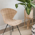 Two‑Tier Boho Rattan Indoor Plant Stand Shelf
